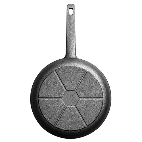 Sartenes de 23 cm moldeada hogar Iron bistec sartén aceitosa sin humo antiadherente filete tortilla Pan cocina de inducción