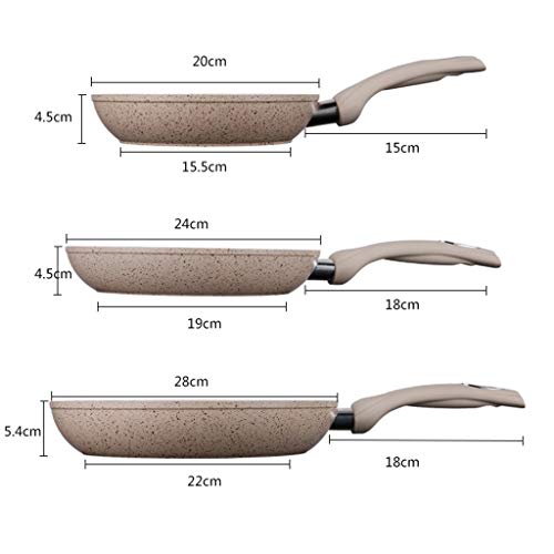 Sartenes para freír Maifan Piedra Pan Sin Cubierta, Anti-escaldar Manija/Conductividad Térmica Rápida, La Cocina Casera Tortilla Pot, Campana De Cocina De Inducción De Gas, Antiadherente Que Cocina