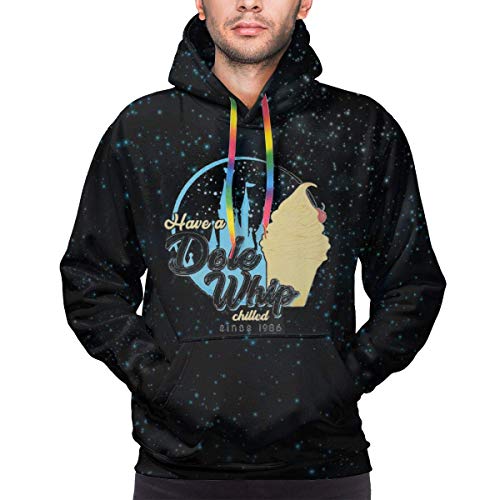 SASJOD Sudaderas con Capucha Mens 3D Print Galaxy Starry Sky Sweatshirt Have A Dole Whip Casual Pullover Hoodies with Pocket