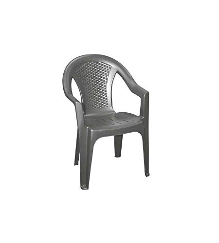 SATURNIA Rattan Silla Ratan Ischia Antracita, Negro