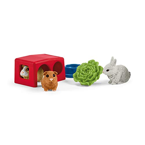 Schleich - Casa para Conejos y Cobayas con múltiples Funciones y Accesorios, Colección Farm World