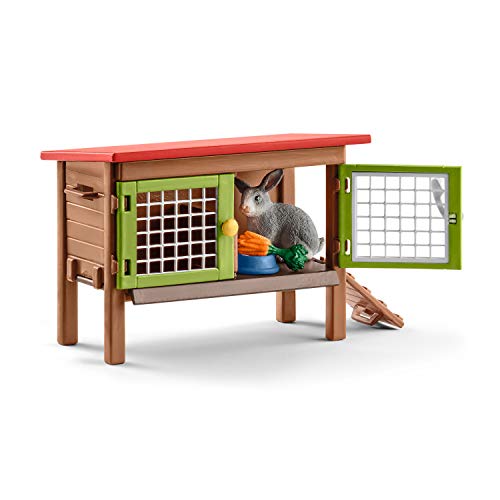 Schleich- Rabbit Hutch Jaula para Conejos, Multicolor (42420)