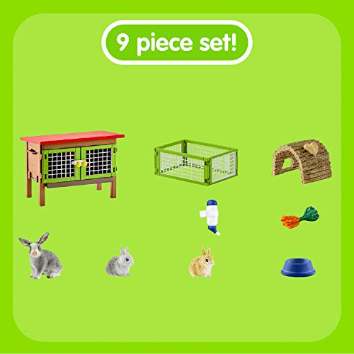 Schleich- Rabbit Hutch Jaula para Conejos, Multicolor (42420)