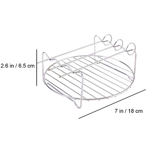 Schneespitze 2Pcs Red de Barbacoa,Parrilla de Hierro,Forma Redonda Parrilla de Malla de Alambre,Red de Alambre para Hornear Acero Inoxidable Redondo Barbaco