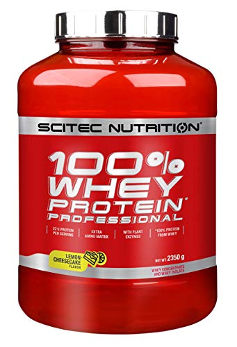 Scitec Nutrition Whey Protein Professional Proteína Limón, Tarta de Queso - 2350 g