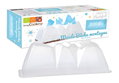 ScrapCooking 1920 Molde Tronco montaña PVC Blanco 27 x 9 x 9 cm