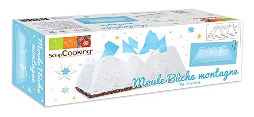 ScrapCooking 1920 Molde Tronco montaña PVC Blanco 27 x 9 x 9 cm