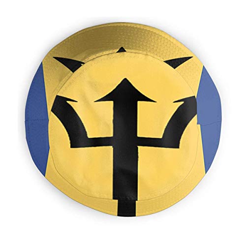 SDFRG Triángulo Tenedor Sombrero de cubo azul y amarillo Protección UV Sombreros de pescador Ligero y transpirable Boonie Cap Ala ancha Packable Sol Gorras para mujeres Hombres Pesca al aire libre Pla