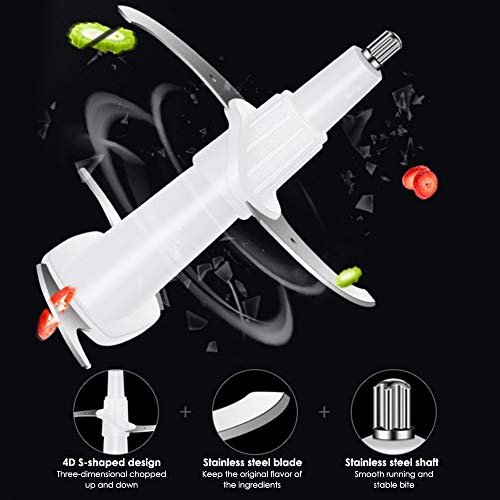 SEAAN Picadora De Carn Picadora De Alimentos De Acero Inoxidable Máquina De Cocción Eléctrica Doméstica Multifunción Picadora De Verduras De Taza Grande Para Carne, Verduras, Frutas y Nueces