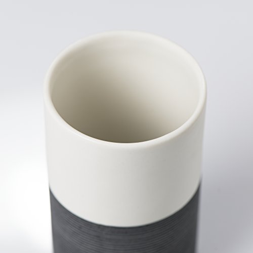 Sealskin Vaso para Cepillo de Dientes Doppio, 6.9 x 6.9 x 12.6 cm, Porcelana, Gris