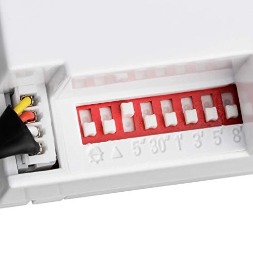 SEBSON® Mini Detector de Movimiento empotrable, Interior, Montaje en Pared, programable, Sensor de Infrarrojos, Alcance 6m/360°, LED Adecuado