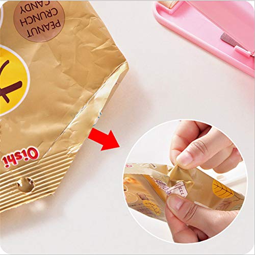 Sellador mini, sellador de vacío de la familia al vacío portátil de la mano Sealer para las bolsas de plástico soldadora para sellar las bolsas 4Pack