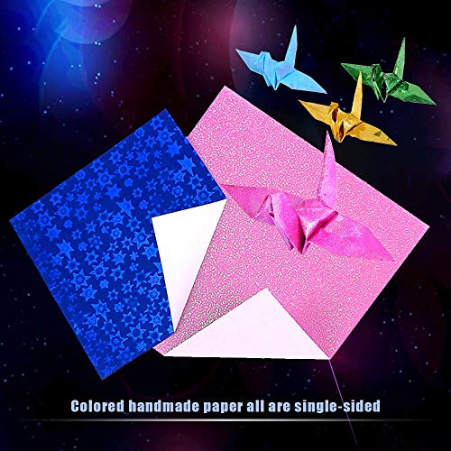 SENDILI Paquete de 100 hojas de Papel Origami - Papel Origami de una cara de colores vivos para proyectos de arte y manualidades para niños y adultos, 10x10cm