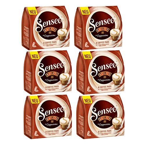 Senseo Tipo Cappuccino Baileys - Almohadillas de café, aromáticas, 6 Paquetes de 8 cápsulas