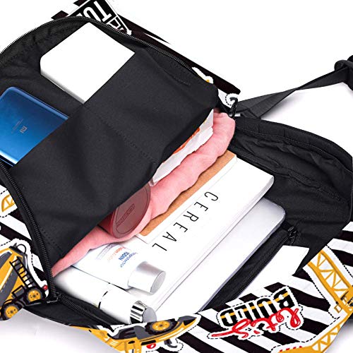 Set de pegatinas y parches de maquinaria de construcción, patrón personalizado, gran capacidad, mochila duradera, bonita mochila impermeable para computadora portátil, bolso de mujer