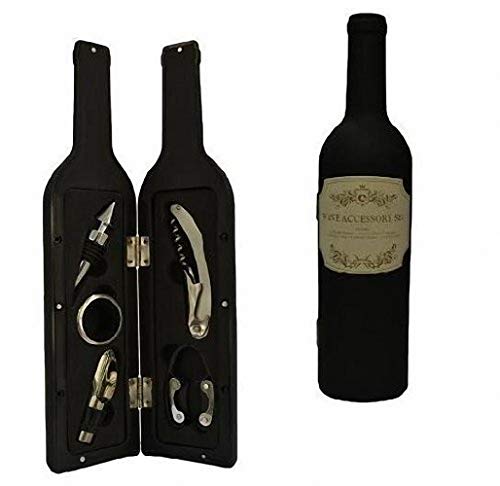 SET DE VINO CON FORMA DE BOTELLA DE 5 UTENSILIOS