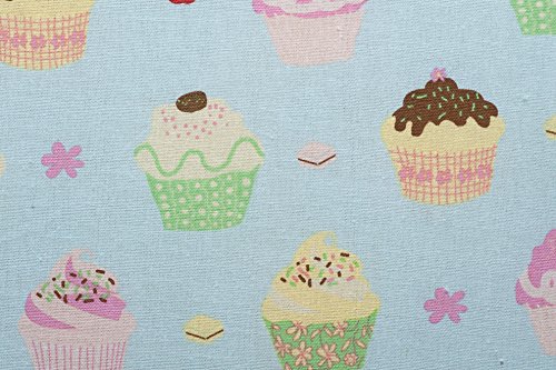 Sewing-Online Cesta de Coser Impresa con Cupcake Mediana 18.5x26x15cm MRM-18