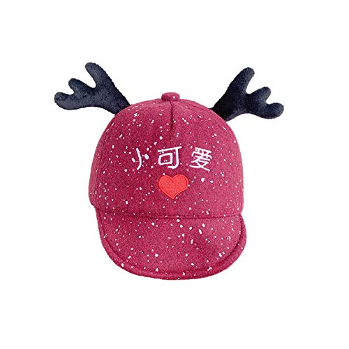 SGSD Sombrero Astas Navidad Sombrero Texto Lunares Gorra De Béisbol Otoño Invierno Sombra Sombrero