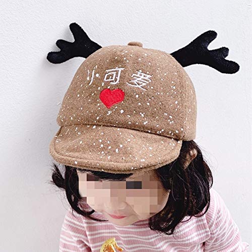 SGSD Sombrero Astas Navidad Sombrero Texto Lunares Gorra De Béisbol Otoño Invierno Sombra Sombrero