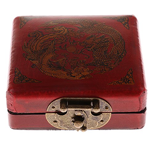 Sharplace Brújula China Feng Shui Compass Luo Pan Tool Colección Color Rojo Geomantic Compass