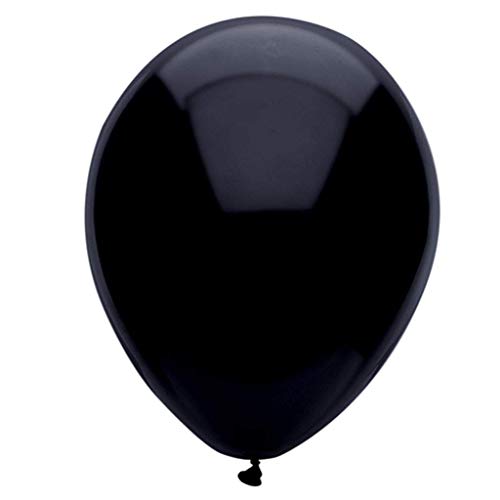 SHATCHI-Globos de látex de Calidad de Helio de 10 x 30,5 cm, Liso, Color Negro, Pack de 25 (Gifts 4 All Occasions Ltd 11148)