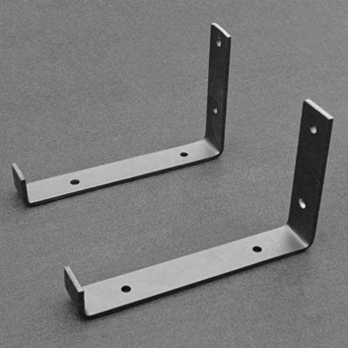 Shelf bracket 2pcs Soporte de Estantería,Soporte de Esquina para Soporte de Pared Arte de Hierro en Forma de L,Escuadras De Metal Soporte Triangular,con Tornillos(20cm/7.9in)