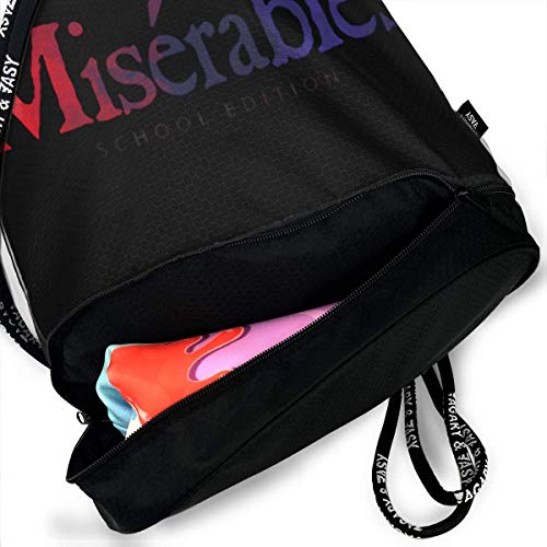 shenguang Les Miserables Drawstring Bags Multifunción Bundle Mochila Gran Capacidad Ligero Simple Portátil