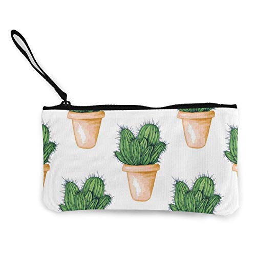 shibeili Cactus Comestible Mexicano Moda Lindo Retro Vintage Lienzo Estudiante Lápiz Estuche Lápiz Monedero Bolsa de Maquillaje cosmético Bolsa de Viaje Organizador de Almacenamiento multifunción