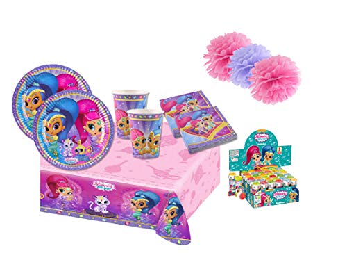 Shimmer and Shine Kit - 5 C Decoraciones de Fiesta de cumpleaños con pompas de jabón