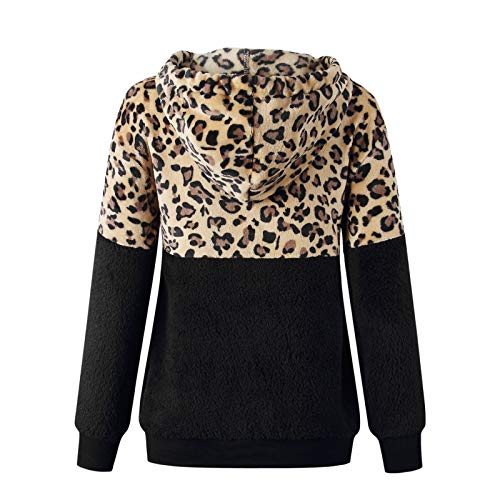 SHOBDW Liquidación Venta Mujer Sudadera con Capucha Suelta Tallas Grandes Jersey de Mujer Jersey otoño Invierno Manga Larga Remata Abrigo cálido (Small, R-Café)