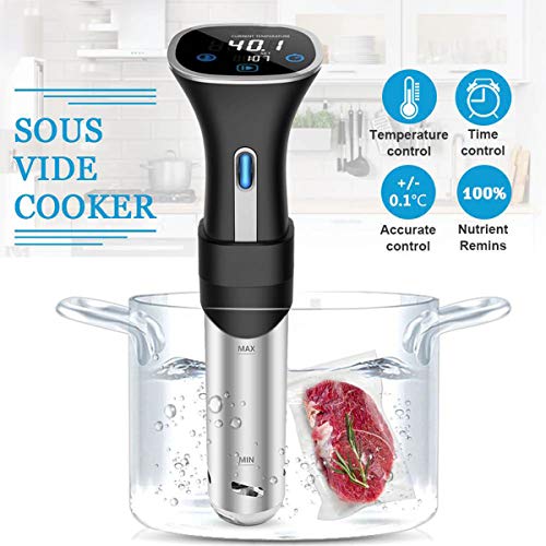 SHUHAO Cocina Sous Vide, 800W inmersión en Caliente de circulación, Control y Temporizador Digital preciso de la Temperatura para cocinar la Carne, mariscos, Verduras y Frutas Postres