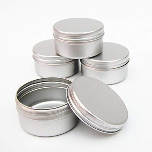 Shumo 12 X 50Ml Bote de Maquillaje de Aluminio 50Ml Capacidad Tarros Latas Botes de Especias/Velas/Cosméticos Peque？os Vacíos