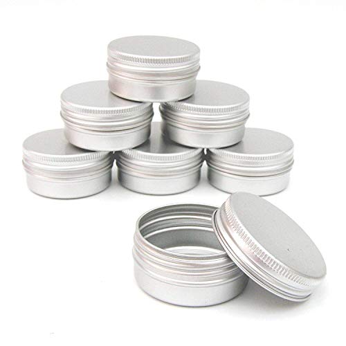 Shumo 12 X 50Ml Bote de Maquillaje de Aluminio 50Ml Capacidad Tarros Latas Botes de Especias/Velas/Cosméticos Peque？os Vacíos