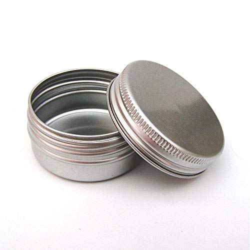 Shumo 12 X 50Ml Bote de Maquillaje de Aluminio 50Ml Capacidad Tarros Latas Botes de Especias/Velas/Cosméticos Peque？os Vacíos