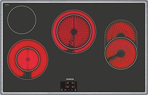 Siemens ET845HH17 hobs - Placa (Incorporado, Eléctrico, Vidrio y cerámica, Sensor, Frente, 220-240V) Negro