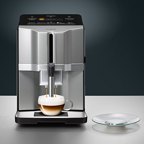 Siemens TI303503DE Independiente Máquina espresso Negro, Acero inoxidable - Cafetera (Independiente, Máquina espresso, Granos de café, Molinillo integrado, Negro, Acero inoxidable)