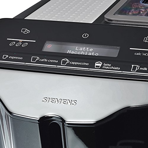 Siemens TI303503DE Independiente Máquina espresso Negro, Acero inoxidable - Cafetera (Independiente, Máquina espresso, Granos de café, Molinillo integrado, Negro, Acero inoxidable)