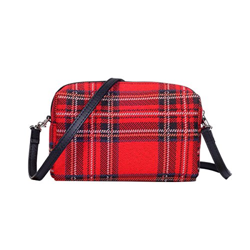 Sigare Tapiz Bolso pequeño Mujer Bolsos Mujer Bandolera Bolso de Mano de Mujer con diseño de patrón de Moda (Royal Stewart Tartan)