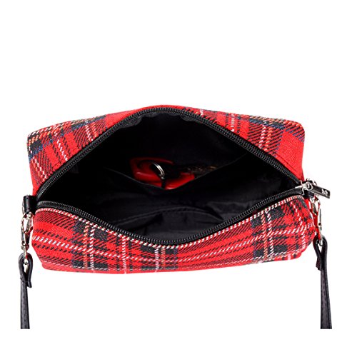 Sigare Tapiz Bolso pequeño Mujer Bolsos Mujer Bandolera Bolso de Mano de Mujer con diseño de patrón de Moda (Royal Stewart Tartan)