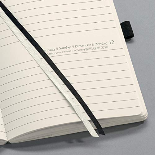 SIGEL C2021 Agenda diaria 2020 Conceptum, tapa blanda 9,3 x 14 cm, negro