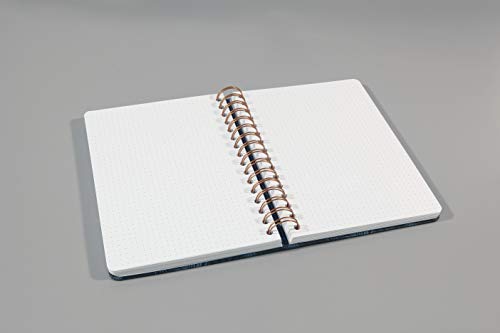 Sigel JN607 Libreta Espiral Premium, 16.2 x 21.5 cm, Punteado, Tapa Dura, Motivo de Mármol, Violeta/Blanco, 240 Páginas