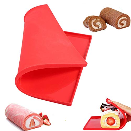 Silicona Swiss Roll Mat Multifuncional Antiadherente Torta de La Hornada de Pizza Pasteles Pad Bandeja de Herramientas