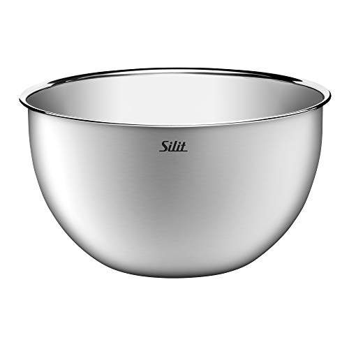 Silit - Juego de 3 cuencos de cocina de acero inoxidable, multifuncionales como bol para mezclar, ensaladera, ensaladera, ensaladera y cuenco, apilable