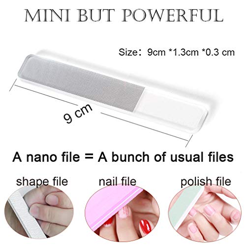 Silunbeili - Juego de manicura y cortaúñas de acero inoxidable + lima de uñas multifunción Nano – forma, suave, se puede resolver todo el conjunto de cuidado de uñas