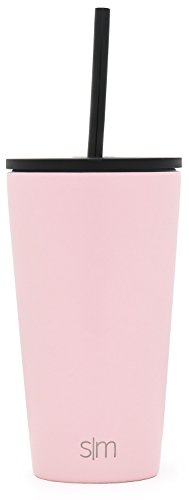 Simple Modern Classic 470ml Termo Cafe con 2 Tapas: Abatible y con Pajita Taza Termica para Llevar Vaso Termico de Viaje 4 Horas Calientes 16 Horas Frias, Botella Agua Acero Inoxidable Mujer u Hombre