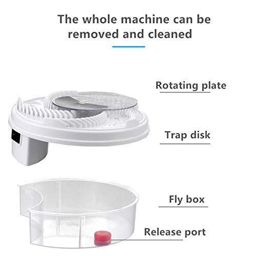 Sin cebo giratorio para uso doméstico, atrapamoscas eléctrico, atrapamoscas eléctrico, atrapamoscas automático, color verde, jaula de moscas, matamoscas eléctrico, artefacto