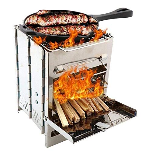 SJB BBQ Grill Barbacoa Portátil Barbacoa Parrilla Carbón Barbacoa Parrilla Campana De Acero Inoxidable De Picnic Parrilla Kebab Barbacoa Parrilla De La Barbacoa Fumador