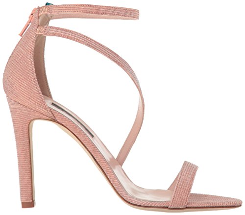 SJP by Sarah Jessica Parker Women's Serpentine Multi Strap Heel Sandal, Blush Fabric, 37.5 B EU (7 US)