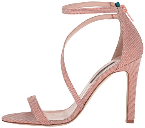 SJP by Sarah Jessica Parker Women's Serpentine Multi Strap Heel Sandal, Blush Fabric, 37.5 B EU (7 US)