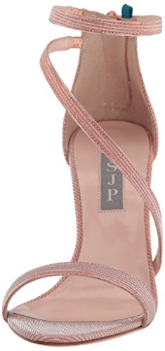 SJP by Sarah Jessica Parker Women's Serpentine Multi Strap Heel Sandal, Blush Fabric, 37.5 B EU (7 US)